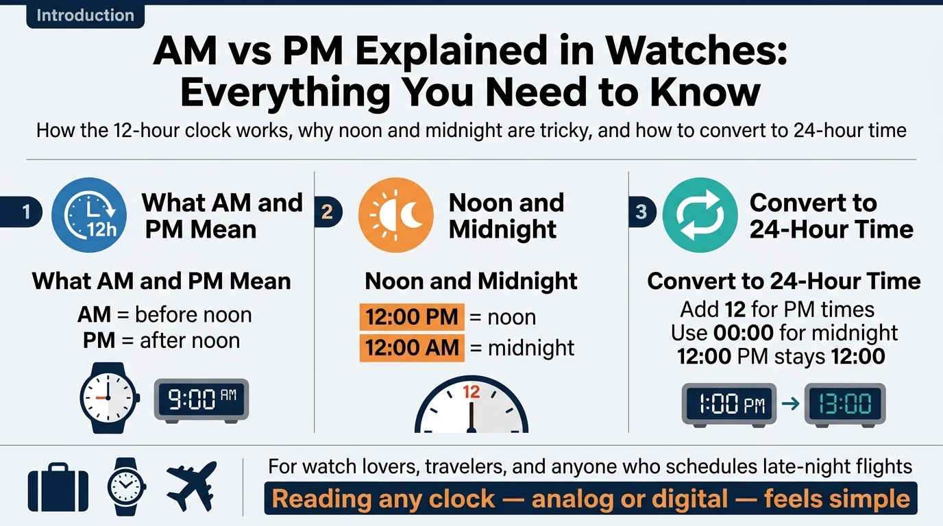 AM vs PM Explained in Watches: Everything You Need to Know