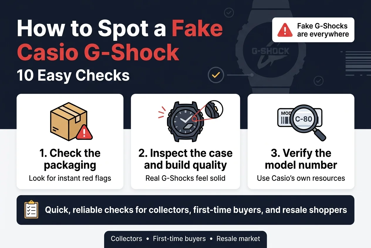 How to Spot a Fake Casio G-Shock – 10 Easy Checks